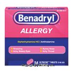 Benadryl Allergy Medicine ultratabs, 24 tablets Center Front Picture