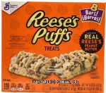 Reese's Reese's Puff Treats peanut butter and cocoa reese's puff granola bars, 8 pk., box Center Front Picture