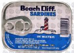 Beach Cliff  sardines in water Center Front Picture