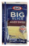 Kraft Big Slice aged swiss cheese, 10-slices Center Front Picture