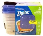 Ziploc  small square plastic containers & lids, 1.5-pint Center Front Picture