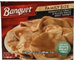 Banquet Family Size homestyle gravy & sliced white meat turkey Center Front Picture