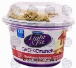 Dannon Light & Fit strawberry cheesecake greek crunch yogurt, cup Center Front Picture