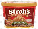 Stroh's Bear Claw dark chocolate ice cream with chocolate coated cashews and caramel Center Front Picture