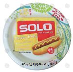 Solo Heavy Duty paper plates, grease/soak proof, cut-resistant, microwavable, 8.5 inch Center Front Picture