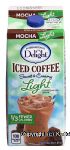 International Delight  iced coffee, sweet & creamy, light, mocha, coffeehouse drink Center Front Picture