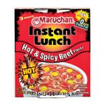 Maruchan Instant Lunch hot & spicy beef flavor ramen noodles with vegetables Center Front Picture