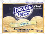 Dean's Country Fresh vanilla flavored ice cream Center Front Picture