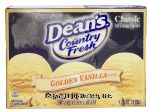 Dean's Country Fresh golden vanilla ice cream Center Front Picture