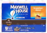 Keurig Maxwell House breakfast blend, light roast coffee, 100% arabica, 12 k-cup packs Center Front Picture