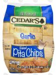 Cedar's All Natural garlic baked pita chips, all natural Center Front Picture