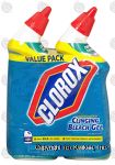 Clorox  toilet bowl cleaner, clinging bleach gel, cool wave scent, 2 pack Center Front Picture