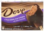 Dove  chocolate ice cream with dark chocolate, 3 ice cream bars Center Front Picture