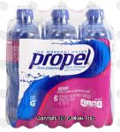 Propel The Workout Water berry flavored water beverage with vitamins, 6- 16.9 fl oz bottles Center Front Picture