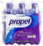 Propel The Workout Water grape flavored vitamin enchanced fitness water, 6-pack 1/2 liter bottles Center Front Picture