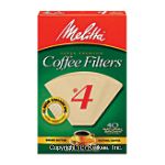 Melitta Coffee Filters #4 Cone Natural Brown Center Front Picture