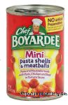 Chef Boyardee Mini bites pasta shells & meatballs in tomato sauce Center Front Picture