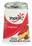 Yoplait Original strawberry cheesecake 99% fat free Center Front Picture