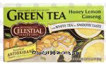 Celestial Seasonings  Honey Lemon Ginseng green tea with white tea for smooth taste, 20 Ct Center Front Picture