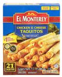 El Monterey  chicken & cheese taquitos, monterey jack cheese, flour tortillas, 21 taquitos Center Front Picture