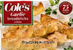Cole's With A Twist 6 frozen garlic bread sticks Center Front Picture