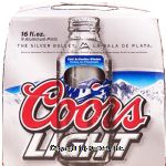 Coors Light domestic beer, 16-fl. oz. pints, bottle can Center Front Picture