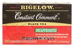 Bigelow Constant Comment black tea flavored with a secret recipe of orange rind and sweet spice, decaffeinated, 20 tea bags Center Front Picture