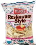 Herr's Restaurant Style tortilla chips, 100% white corn Center Front Picture