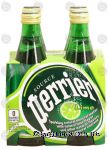 Perrier  lime flavored sparkling natural mineral water, 4- 11.15 fl oz bottles Center Front Picture