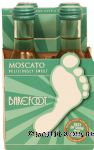 Barefoot  moscato white wine of California, 9% alc. by vol., 187-ml single serve Center Front Picture