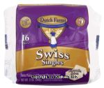 Dutch Farms  swiss pasteurized prepared cheese product, wisconsin select, 16 individually wrapped slices Center Front Picture