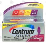 Centrum Silver women 50+; multivitamin/multimineral supplement, tablets Center Front Picture