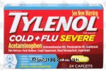 Tylenol Cold + Flu Severe acetaminophen, pain reliever- fever reducer Center Front Picture