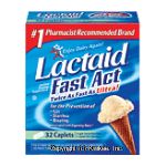 Lactaid Fast Act lactase enzyme supplement caplets Center Front Picture