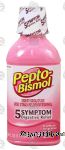 Pepto-bismol  protective coating action relief of stomach indigestion liquid Center Front Picture