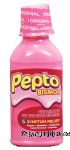 Pepto-bismol  protective coating action relief of stomach indigestion liquid Center Front Picture