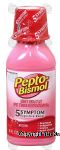 Pepto-bismol  heartburn, indigestion, upset stomach, nausea, & diarrhea reliever, bismuth subsalicylate, cherry Center Front Picture