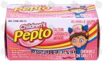 Pepto-bismol Children's heartburn, acid indigestion, & sour/upset stomach reliever, children's chewable tablets, bubble gum Center Front Picture