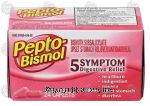 Pepto-bismol  protective coating action relief of stomach indigestion easy to swallow caplets Center Front Picture