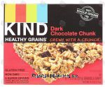 Kind Healthy Grains chewy with a crunch, dark chocolate chunk granola bars, gluten free Center Front Picture