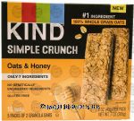 Kind Simple Crunch oats & honey granola bars, 10 pk., box Center Front Picture