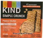 Kind Simple Crunch peanut butter granola bars, 10 pk., box Center Front Picture