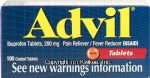 Advil Ibuprofen pain reliever/fever reducer tablets 200 mg Center Front Picture