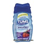 Tums Smoothies extra strength antacid, berry fusion, 750 mg, chewable tablets Center Front Picture