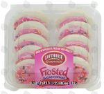 Lofthouse Frosted pink frosted sugar cookies with sprinkles Center Front Picture