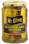 Mt. Olive Fresh Pack Kosher Dill Spears Center Front Picture