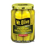 Mt. Olive Fresh Pack Polish Dill Spears Center Front Picture