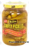 Mt. Olive Simply Pickles kosher petite dills Center Front Picture