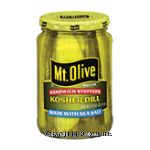 Mt. Olive Sandwich Stuffers kosher dill pickle slices Center Front Picture