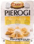 Kasia's  sweet cheese pierogis, pre cooked, frozen container Center Front Picture